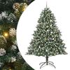 vidaXL Kunstkerstboom Groen 240 cm PVC en Plastic en Staal
