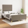 vidaXL Bedframe zonder matras 120x200 cm stof taupe