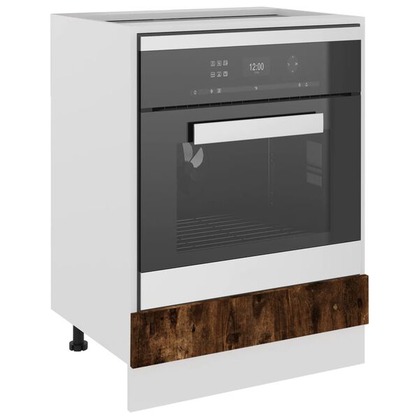 vidaXL Ovenkast Lyon 60x46x81,5 cm bewerkt hout gerookt eikenkleurig