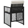 vidaXL Tuinstoelen 4 st met kussens poly rattan zwart
