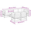 vidaXL 7-delige Loungeset met kussens massief grenenhout