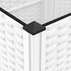vidaXL Plantenbak met latwerk 120x120x121,5 cm polypropeen wit