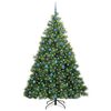vidaXL Kunstkerstboom met 300 LED met standaard Groen 210 cm PE en PVC