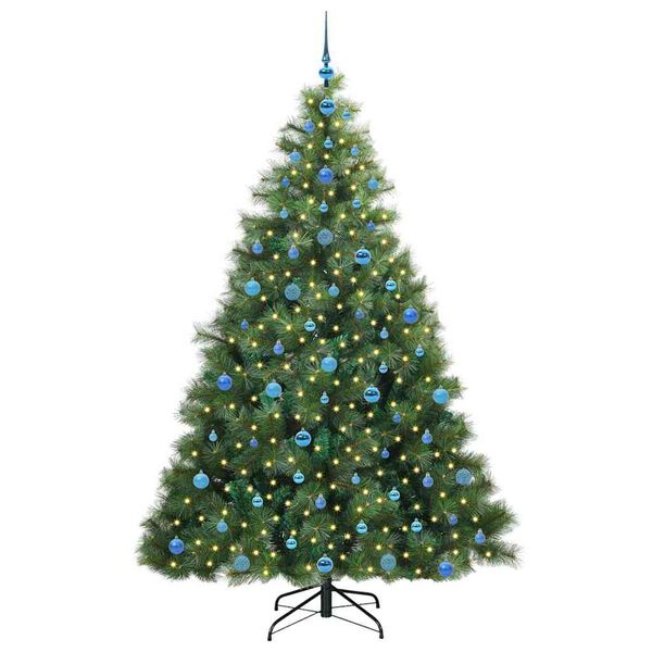 vidaXL Kunstkerstboom met 300 LED met standaard Groen 210 cm PE en PVC