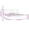 vidaXL Bedframe met hoofdbord metaal wit 180x200 cm