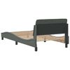 vidaXL Bedframe "Dover" 100x200 cm stof donkergrijs