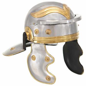 vidaXL Soldatenhelm Romeins replica staal zilverkleurig