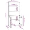 vidaXL Hoge kast HAMAR massief grenenhout honingbruin