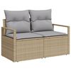 vidaXL Bankstel 8 pcs Beige en Grijs poly rattan