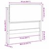 vidaXL Gestoffeerd hoofdbord met hoofdeinde Natuurlijk en Zwart 75 cm