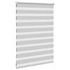 vidaXL Zebra rolgordijn 95x100 cm stofbreedte 90,9 cm lichtgrijs