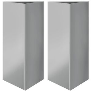 vidaXL Plantenbakken 2 st driehoek 40x34,5x75 cm gegalvaniseerd staal
