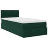 vidaXL Ottoman bed met matras en LED's 90x190cm fluweel donkergroen