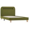 vidaXL Bedframe met LED stof groen 90x200 cm
