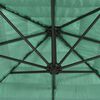 vidaXL Parasol met stalen paal 246x246x230 cm groen