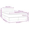 vidaXL Boxspring met matras en LED fluweel lichtgrijs 120x190 cm