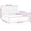 vidaXL Boxspring met matras en LED stof lichtgrijs 180x200 cm