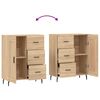 vidaXL Dressoir 69,5x34x90 cm bewerkt hout sonoma eikenkleurig