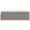 vidaXL Boxspring met matras stof taupe 140x200 cm
