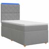 vidaXL Boxspringbed met matras Lichtgrijs 100 x 200 cm Stof