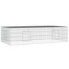 vidaXL Konijnenkooi met 2 panelen 220x110x55 cm gegalvaniseerd ijzer