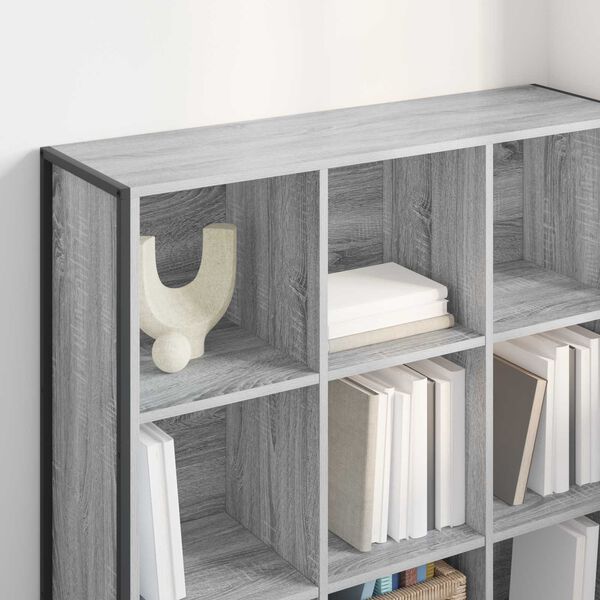 vidaXL Boekenkast Grijs Sonoma 99,5 x 30 x 108,5 cm Bewerkt hout