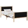 vidaXL Bedframe met hoofdeinde Zwart 100 x 200 cm Massief grenenhout