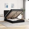 vidaXL Ottoman bed met matras en LED's 140x200cm stof zwart