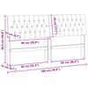 vidaXL Gestoffeerd hoofdbord Donkergrijs 180 cm Massief grenenhout
