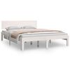 vidaXL Bedframe massief grenenhout wit 140x190 cm