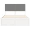 vidaXL Bedframe met Gevoerd Hoofdgedeelte Lichtgrijs 120 x 200 cm