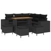 vidaXL Tuin Sofa Set 9 st 8-Aantal zitplaatsen Zwart poly rattan