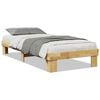 vidaXL Bedframe zonder matras 75x190 cm massief hout eiken
