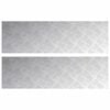 vidaXL Trapmatten 2 st 100 x 30 cm Zilver Aluminium Rechthoekig