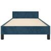 vidaXL Bedframe zonder matras 90x190 cm fluweel donkerblauw
