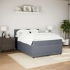 vidaXL Boxspring met matras fluweel donkergrijs 140x200 cm