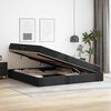 vidaXL Opslag bed met matras met matras met opslag 2 pcs Zwart Leer