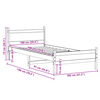 vidaXL Bedframe zonder matras massief grenenhout wasbruin 100x200 cm