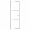 vidaXL Binnendeur 76x201,5 cm ESG-glas en aluminium wit