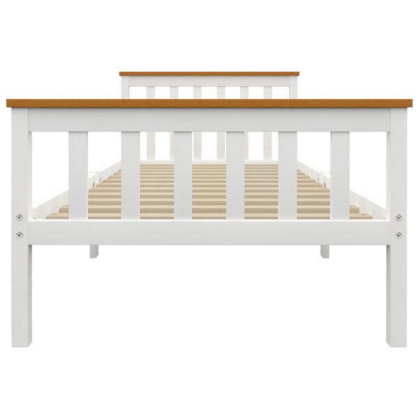 vidaXL Bedframe met 2 lades massief grenenhout wit 90x200 cm