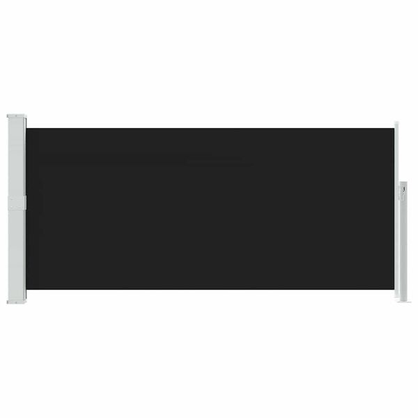 vidaXL Windscherm uittrekbaar 140x300 cm zwart