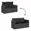 vidaXL 8-delige Loungeset met kussens poly rattan zwart