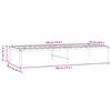 vidaXL Bedframe metaal zwart 75 x 190 cm