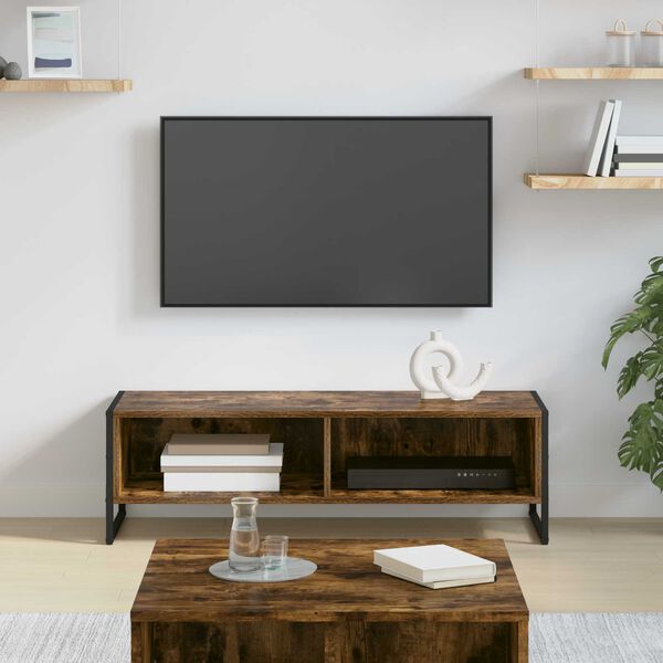 vidaXL TV-kast Rook Eik 100 x 36.5 x 30.5 cm Bewerkt hout