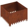 vidaXL Gazonrand 60 x 60 x 35 cm Staal Roestig