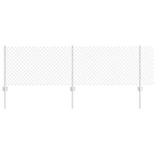vidaXL Kettinglinkomheining met paal 10 x 0,6 m (B x H)