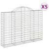 vidaXL Schanskorven 5 st gewelfd 200x30x140/160 cm ijzer