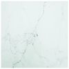 vidaXL Tafelblad marmerontwerp 6 mm 70x70 cm gehard glas wit