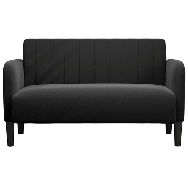 vidaXL Loveseat bank 109 cm fluweel zwart