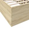 vidaXL Bedframe bewerkt hout sonoma eikenkleurig 90x190 cm